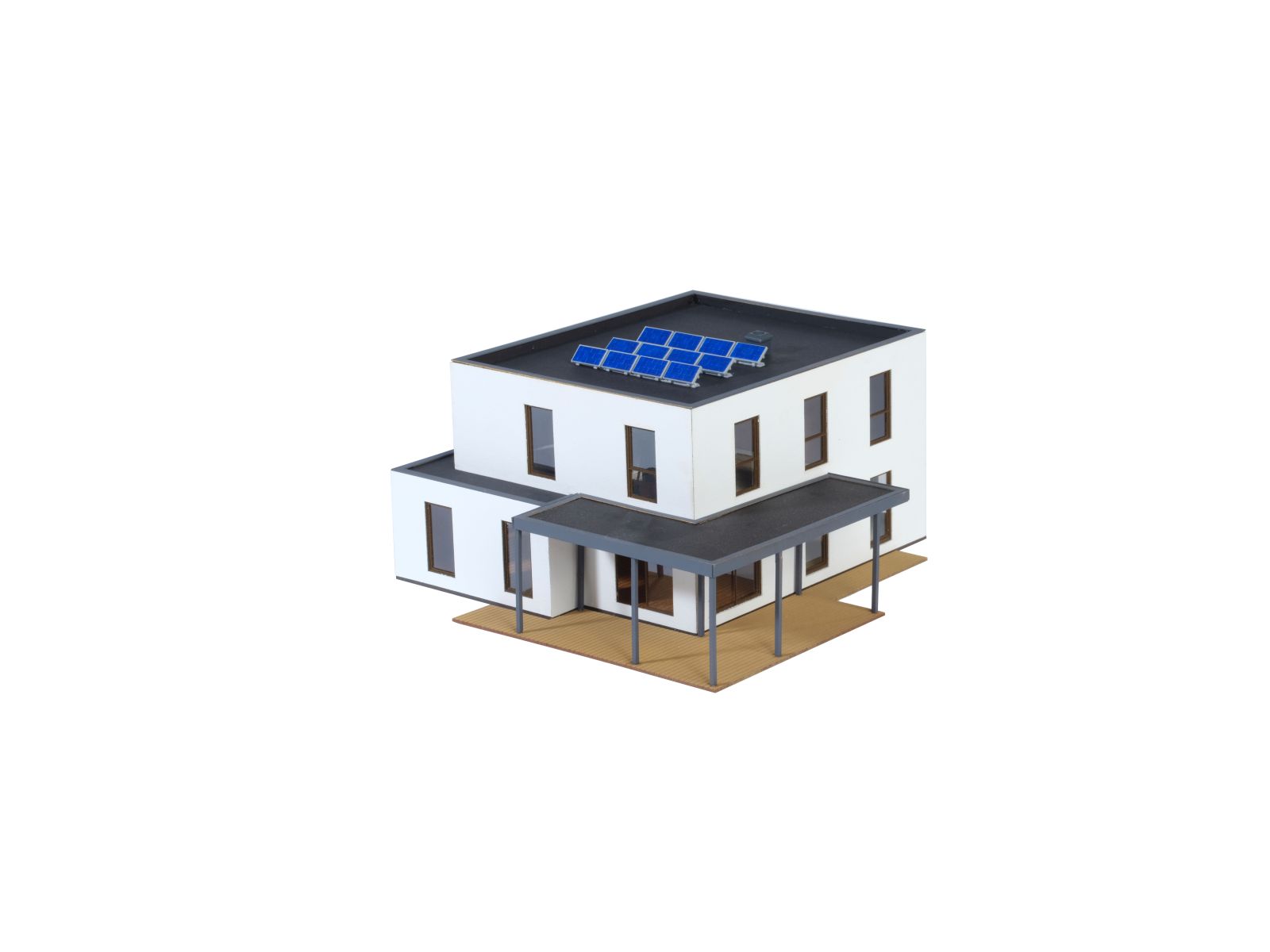 Kibri 38339 - Kubushaus Lina mit Terrasse - Polyplate Bausatz