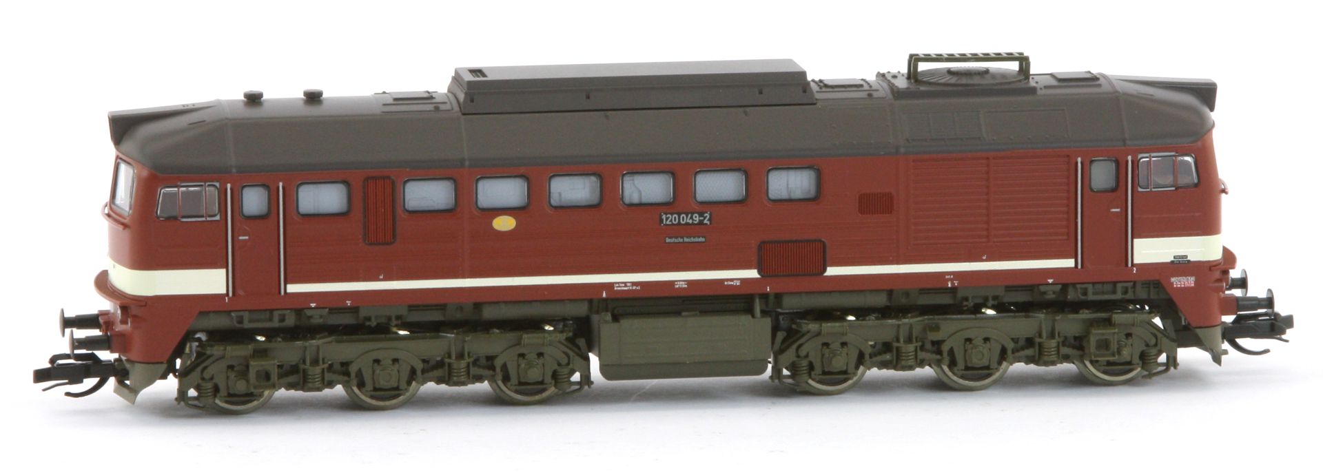 Roco 7590010 - Diesellok 120 049-2, DR, Ep.IV, mit verwitterten Farben, DC-Sound