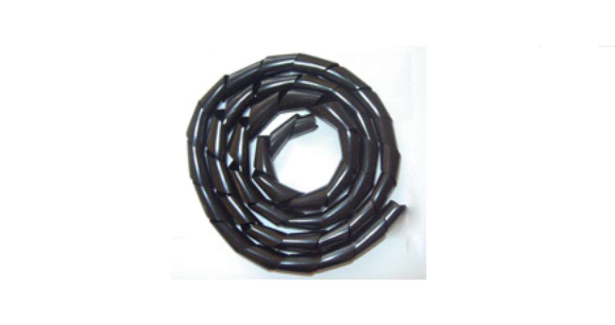 Muldental 61106 - Spiralschlauch 10 x 8,2mm, schwarz, L=1m