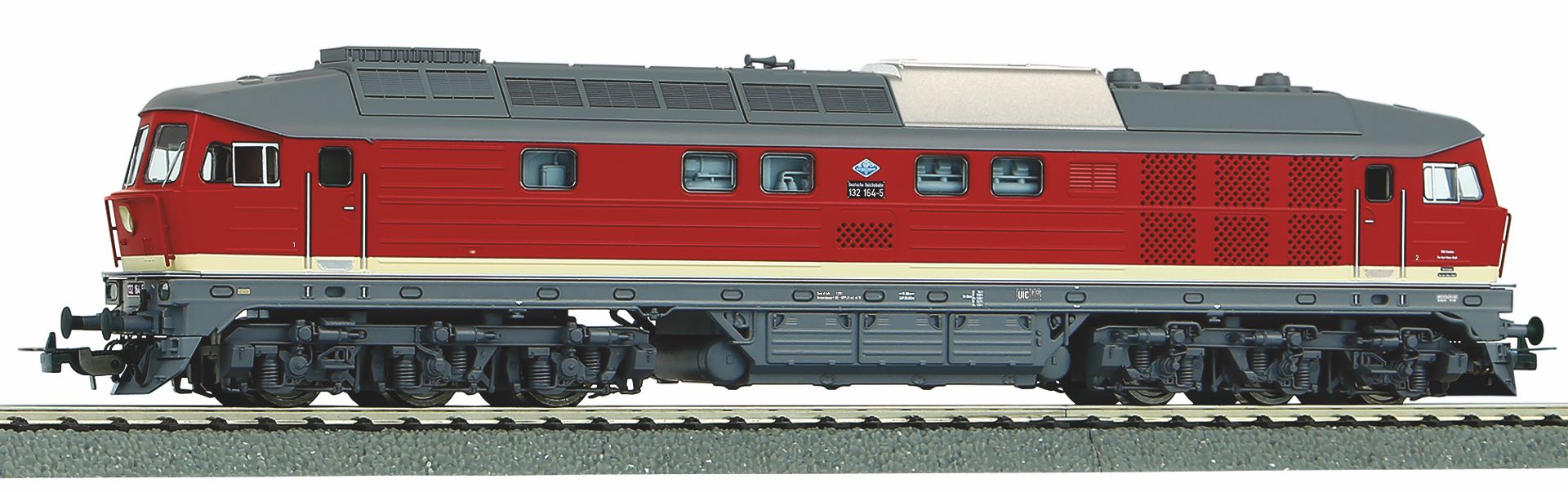 Piko 71335-SA - Diesellok 132 164-5, DR, Ep.IV, DC-Piko-Sound, starke Alterung