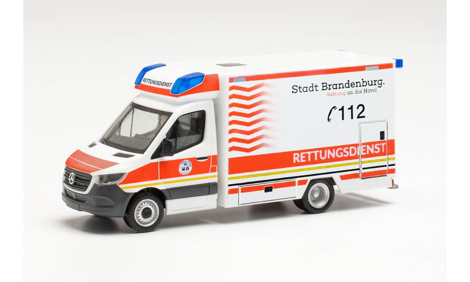 Herpa 096591 - Mercedes-Benz Sprinter ‘18 Fahrtec RTW 'Rettungsdienst Brandenburg'