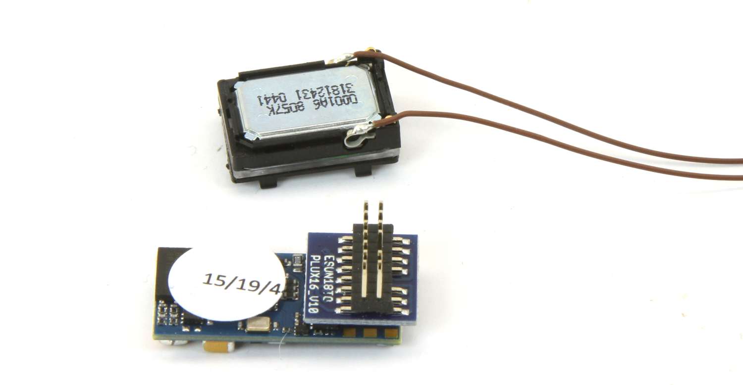 ESU 58814 - LokSound 5 micro, DCC/MM/SX/M4, PluX16, mit Lautsprecher 11x15mm