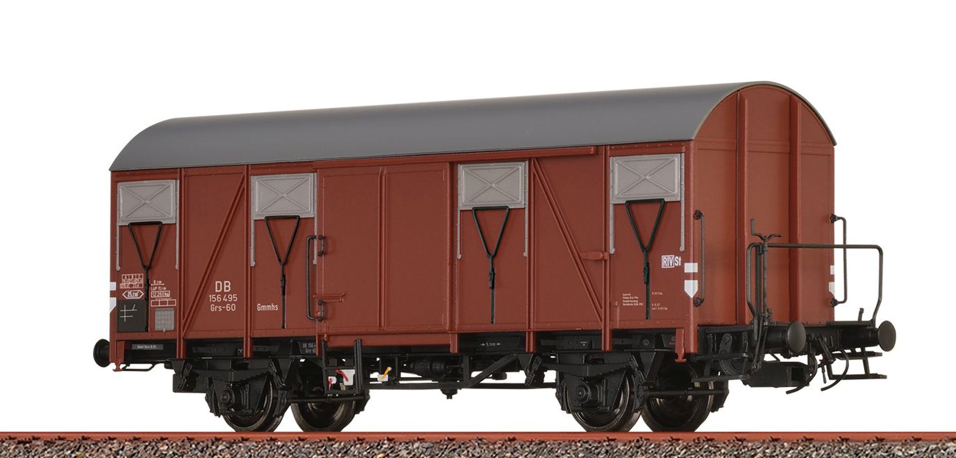 Brawa 50155 - Gedeckter Güterwagen Grs 60 Gmmhs, DB, Ep.III