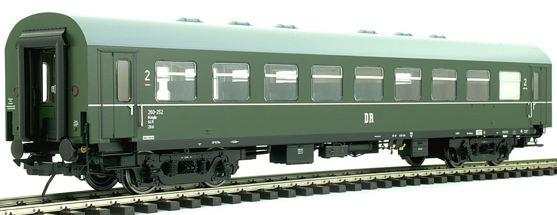 Lenz 41180-02 - Rekowagen B4mgl, 2. Klasse, DR, Ep.III, 260-252