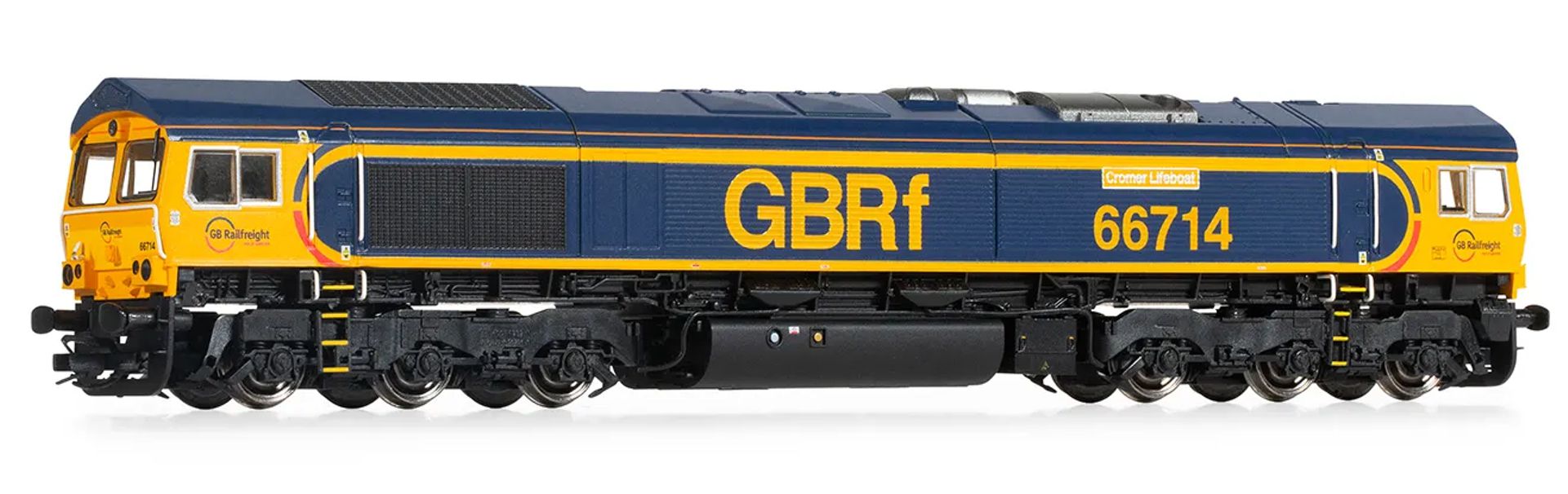 Hornby TT3016M - GBRf, Class 66, Co-Co, 66714 'Cromer Lifeboat', Ep.VI