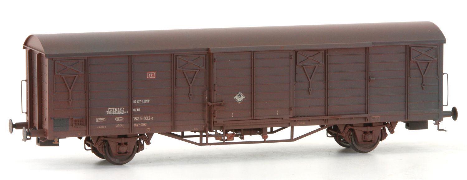 Exact-Train EX22023 - Gedeckter Güterwagen Gbs 258 EUROP, DBAG, Ep.V, verschmutzt