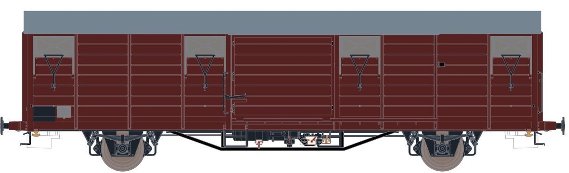 Exact-Train EX23112 - Gedeckter Güterwagen Glmmos 1402, DR, Ep.III 'Versuchswagen VSE-W' Exact-Train EX23112 - Gedeckter Güterwagen Glmmos 1402, DR, Ep.III 'Versuchswagen VSE-W'