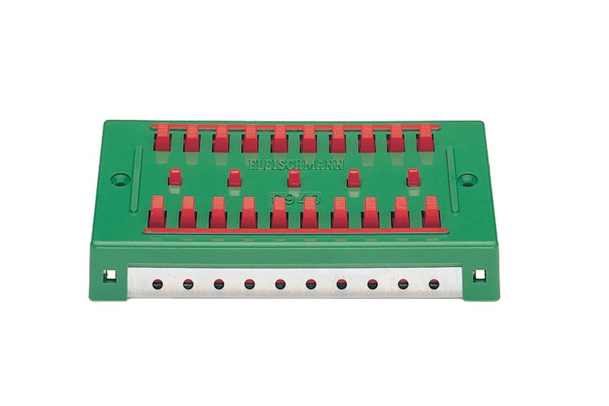 Fleischmann 6940 - Verteilerplatte, 2pol., 10 Anschlüsse