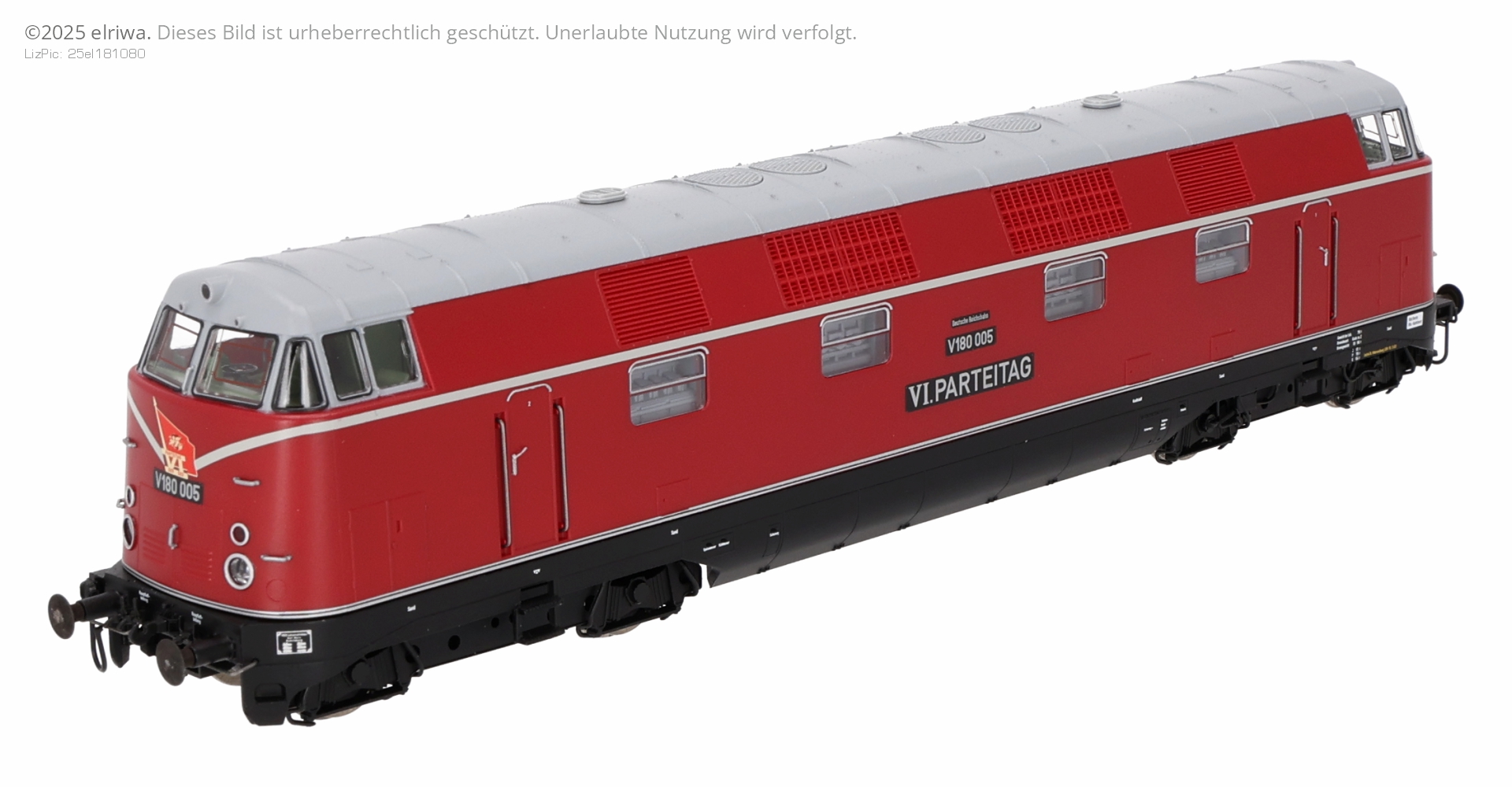 Roco 7300076 - Diesellok V 180 005, DR, Ep.III 'VI. Parteitag' Roco 7300076 - Diesellok V 180 005, DR, Ep.III 'VI. Parteitag'