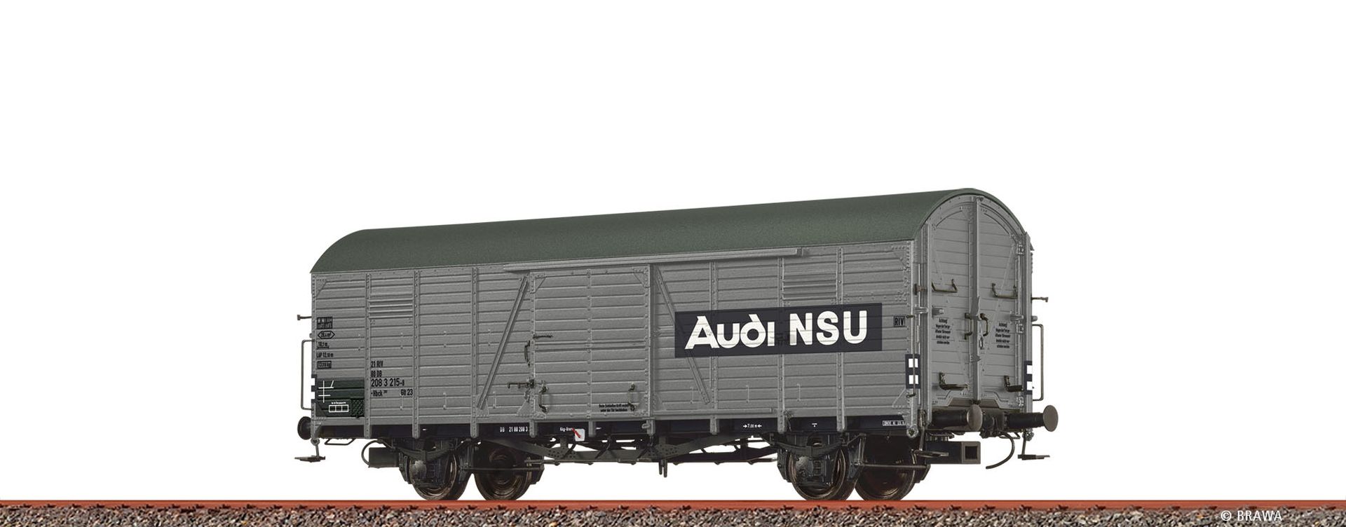 Brawa 50483 - Gedeckter Güterwagen Glr 23 'Audi', DB, Ep.IV