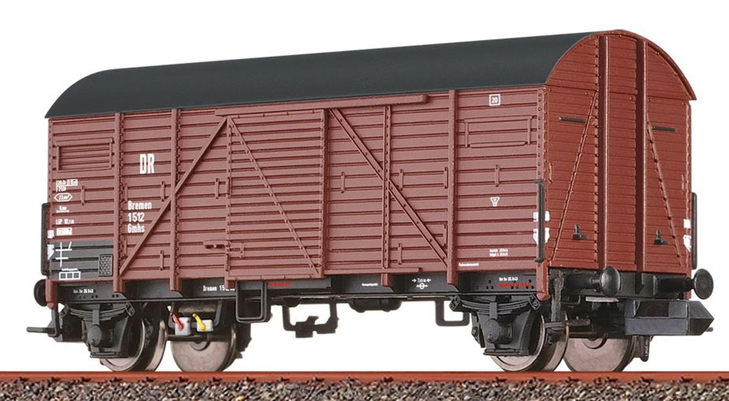 Brawa 67329 - Gedeckter Güterwagen Gmhs, DRG, Ep.II