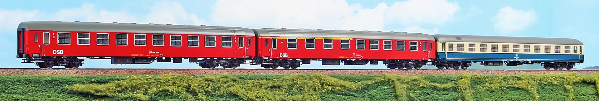ACME AC 55320 - 3er Set Personenwagen 'Nord-West-Express', DSB/DB, Ep.V, Set-A
