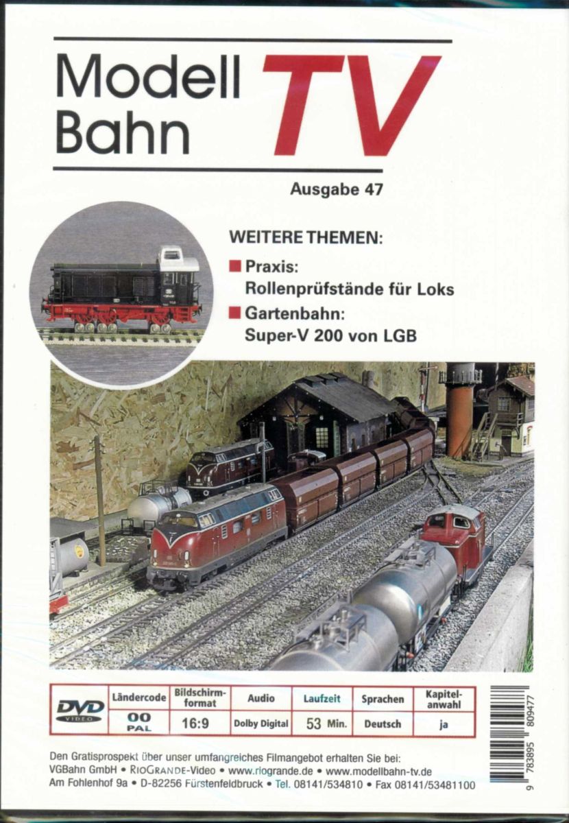 VGB 7547 - DVD - Modellbahn TV - Ausgabe 47 VGB 7547 - DVD - Modellbahn TV - Ausgabe 47