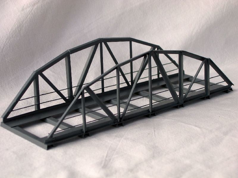 Hack 10350 - VB18  -  Vorflutbrücke 18cm rund, 1-gleisig, grau