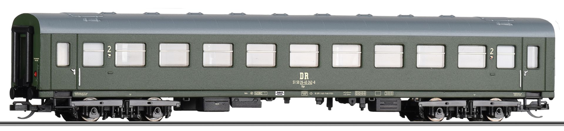 Tillig 502360-B - 3er Set Modernisierungswagen 1. und 2. Klasse, DR, Ep.IV, Set 1, mit Innenbel.