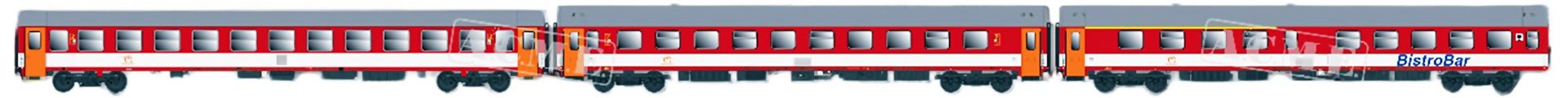 ACME AC 55349 - 3er Set Personenwagen Slovenskß strela, ZSSK, Ep.V-VI