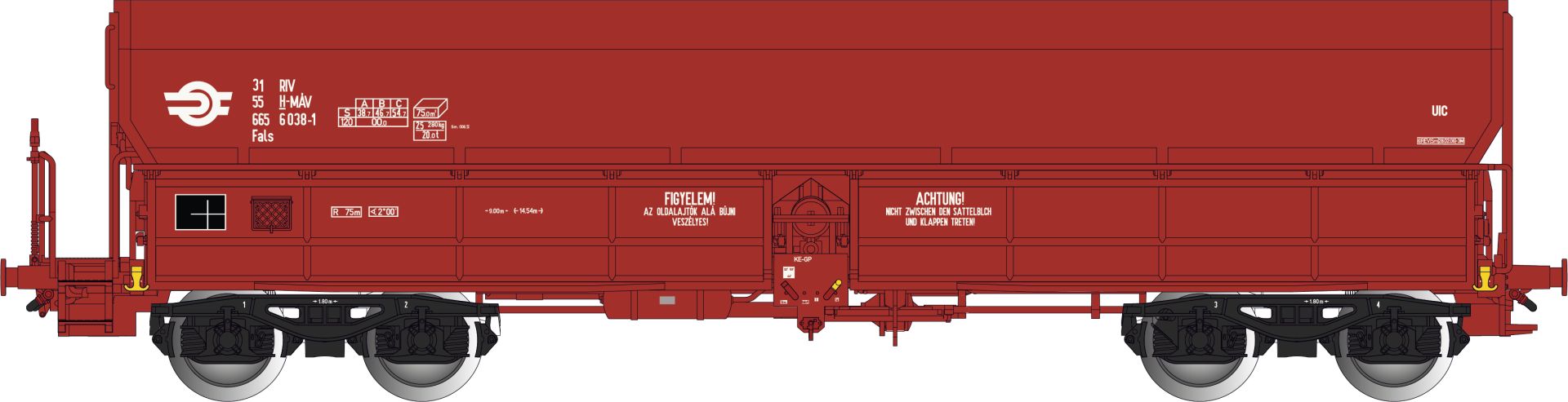 Albert Modell 665022 - Offener Güterwagen Fals, H-MAV, Ep.VI