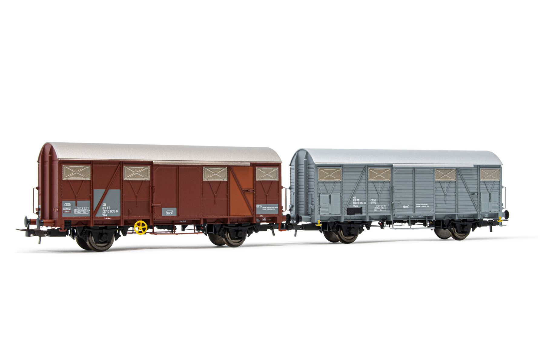 Rivarossi HR6508 - 2er Set gedeckte Güterwagen VGs/VGhs, FS, Ep.V