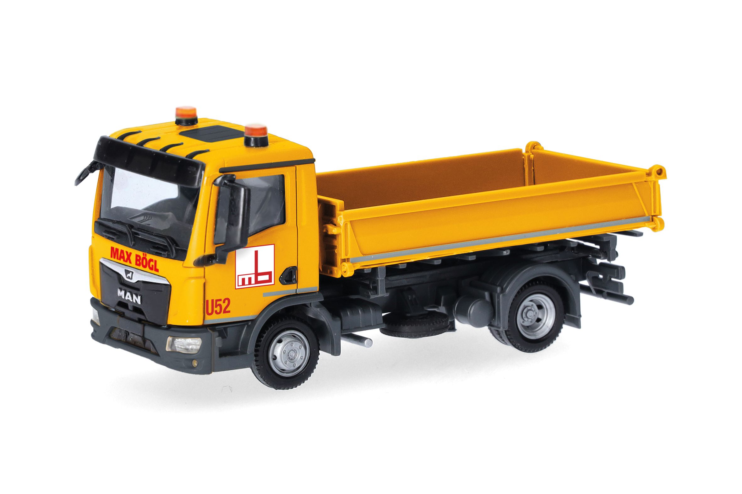 Herpa 319867 - MAN TGL CC 3-Seiten-Kipper 2achs "Max Bögl"