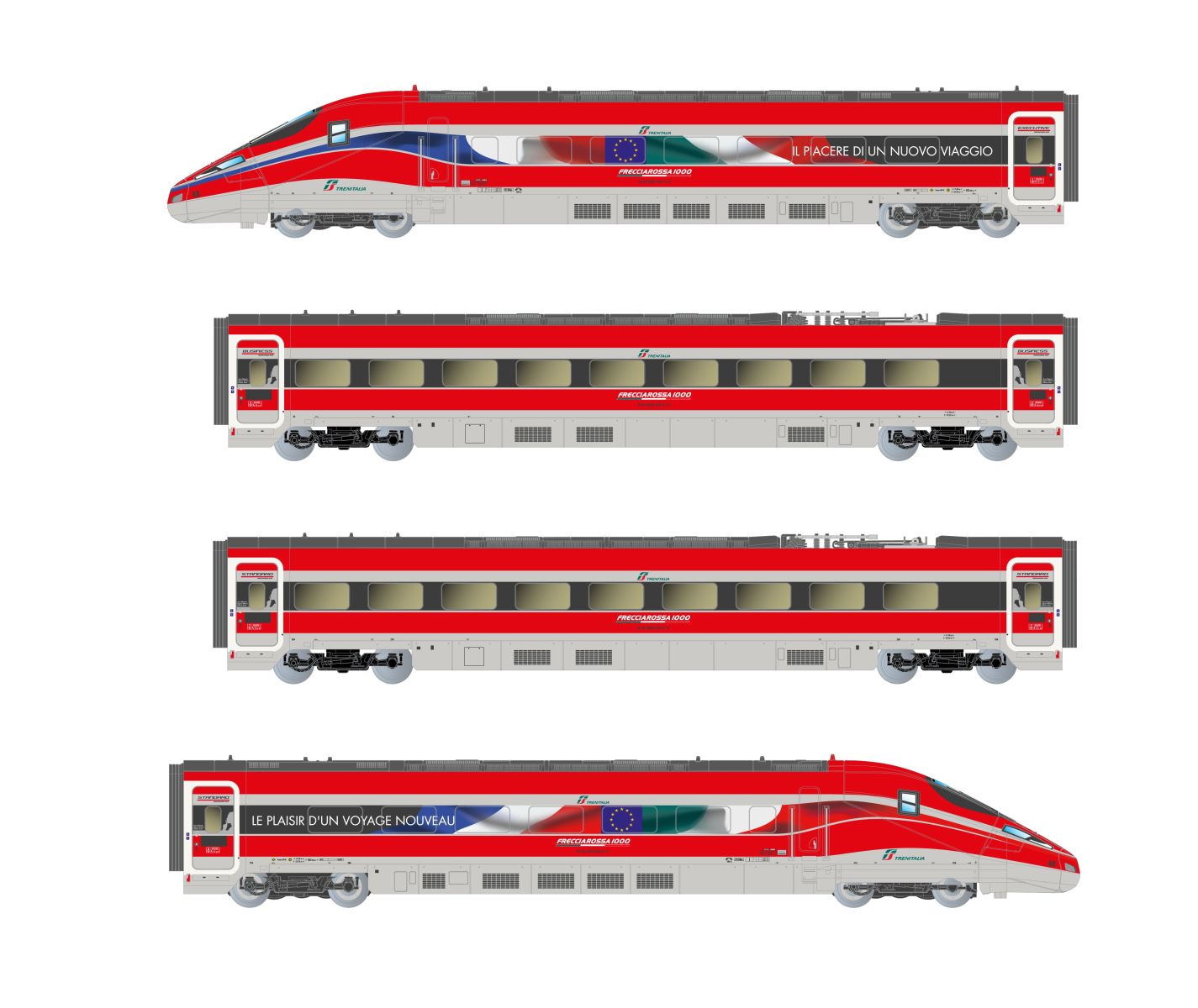 Arnold HN2621D - Triebzug Frecciarossa 1000 'Le plaisir d’un voyage nouveau', 4-teilig, FS Trenitalia, FS, Ep.VI, DC-Digital