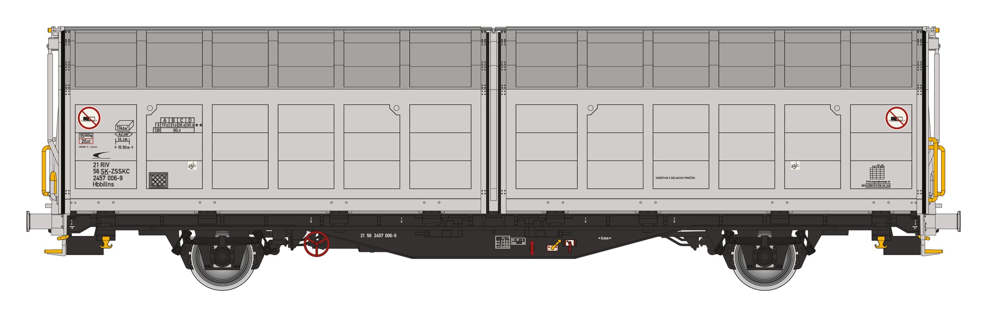 Albert Modell 245059 - Schiebewandwagen Hbbillns, SK-ZSSKC, Ep.VI