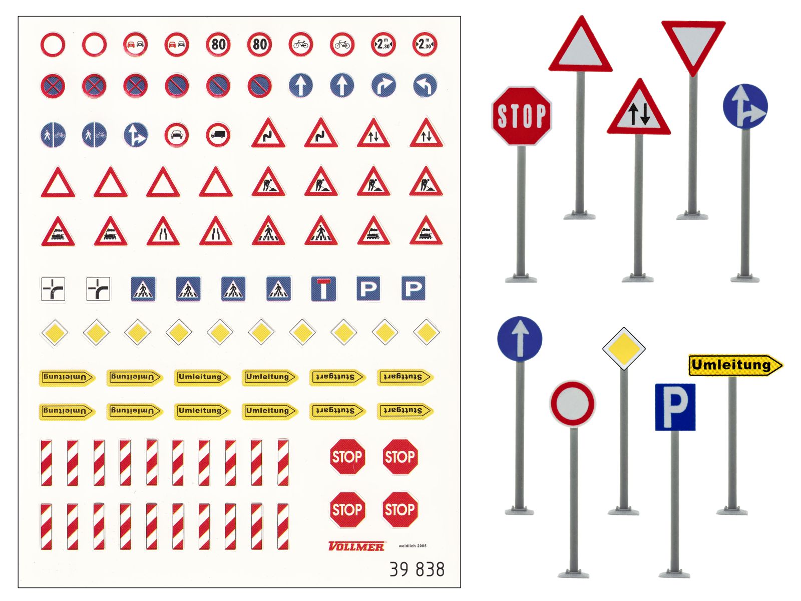 Vollmer 45160 - Deko-Set Straßenschilder