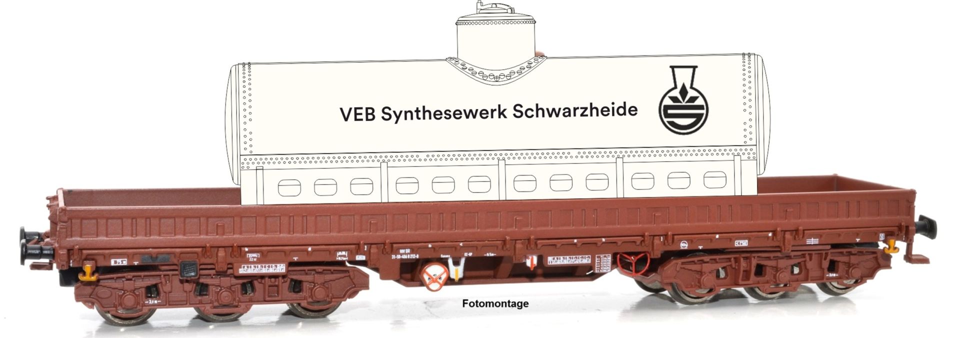 NPE NW 52983 - Schwerlastwagen Samms 4860 weißer Kessel VEB Synthesewerk, DR, Ep.IV