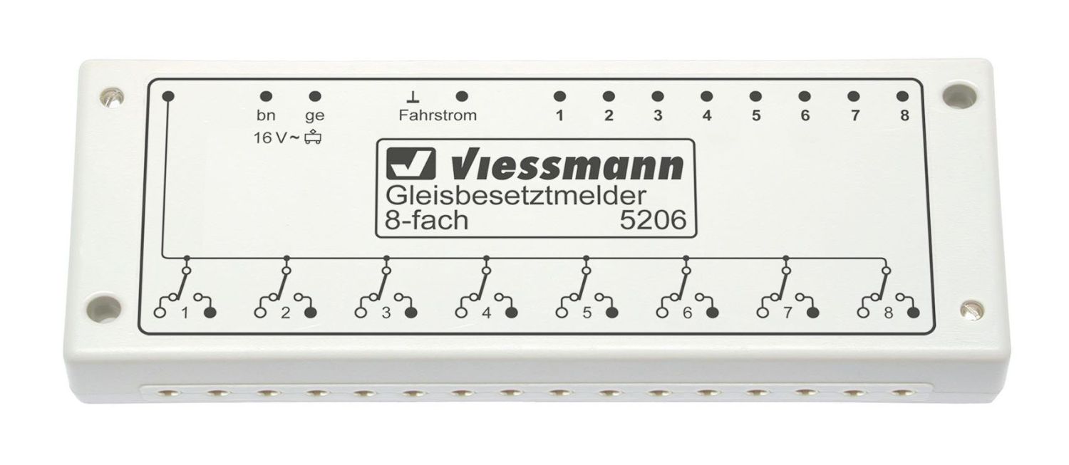 Viessmann 5206 - Gleisbesetztmelder, 8fach