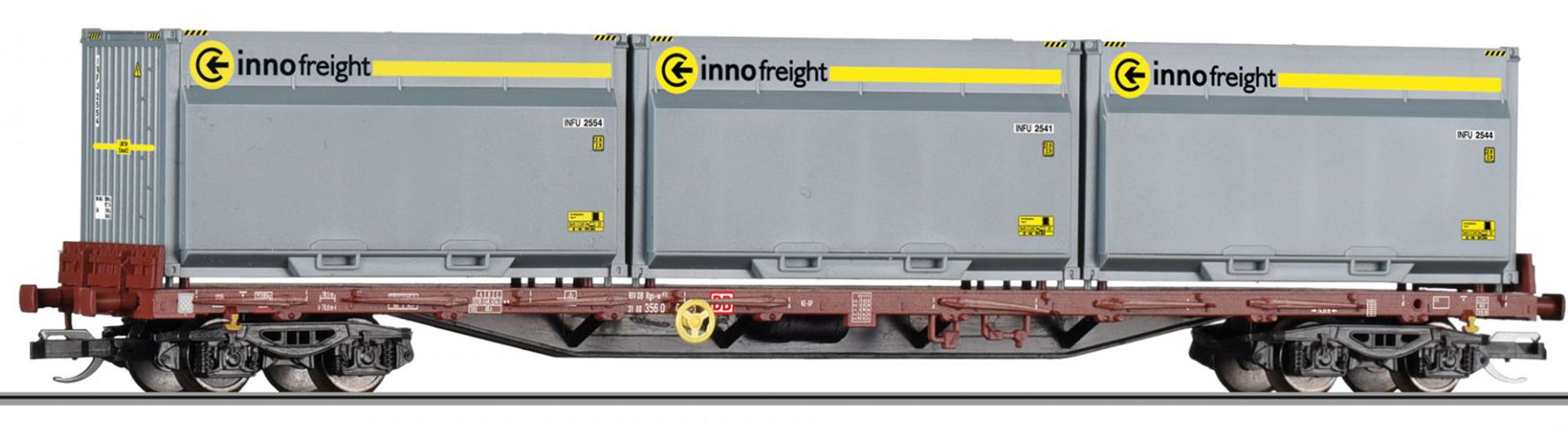 Tillig 18137 - Tragwagen mit Innofreight WoodTainer XXL, DBAG, Ep.V