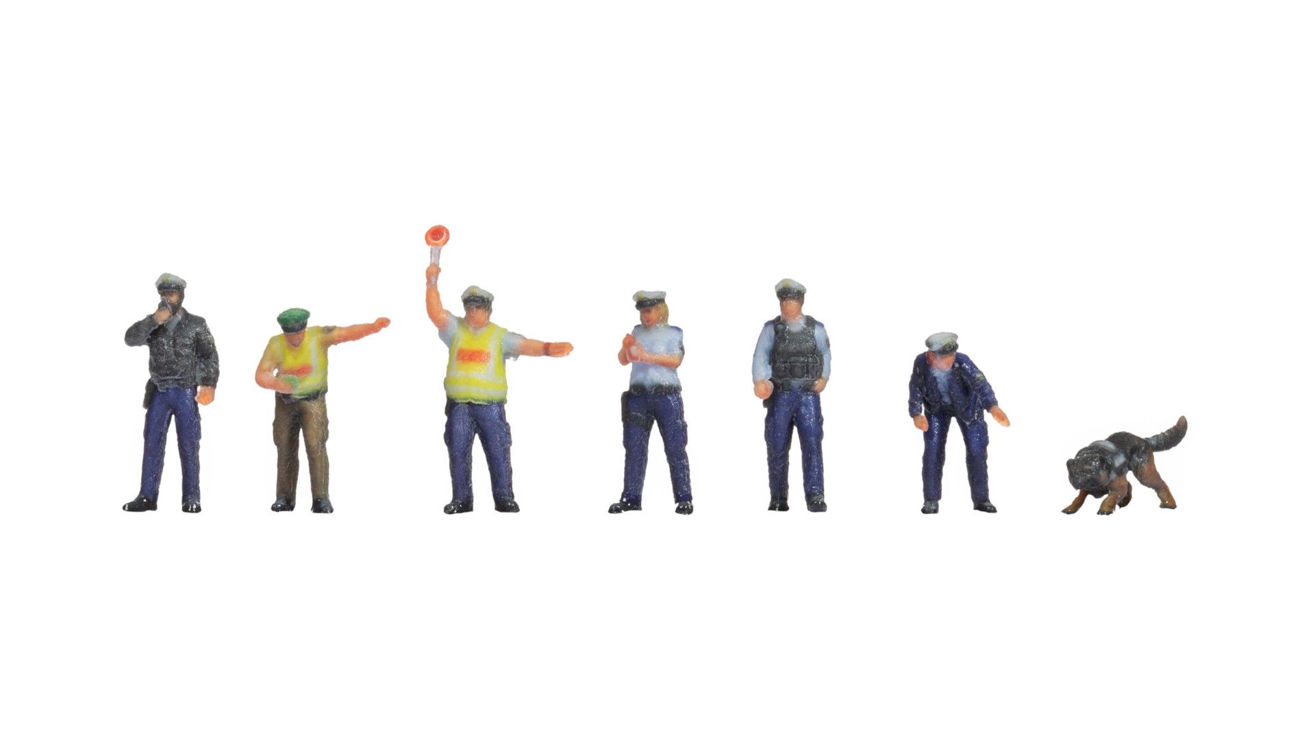 Noch 35011 - Polizisten, blaue Uniform, farbiger 3D-Druck Noch 35011 - Polizisten, blaue Uniform, farbiger 3D-Druck