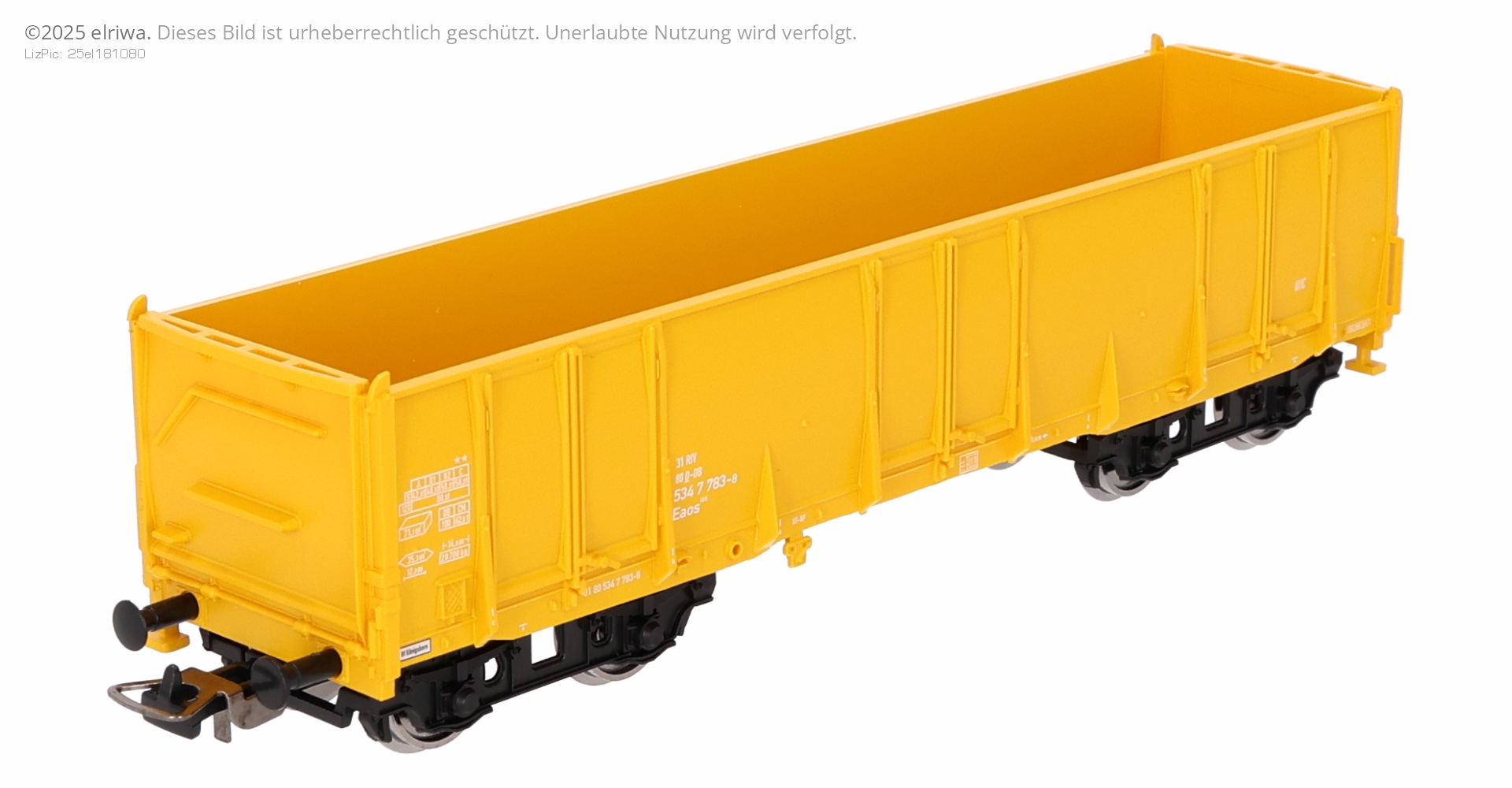 Piko 72254 - Hochbordwagen Eaos, gelb, Bahnbau, Ep.VI, Betriebsnummer 5 Piko 72254 - Hochbordwagen Eaos, gelb, Bahnbau, Ep.VI, Betriebsnummer 5