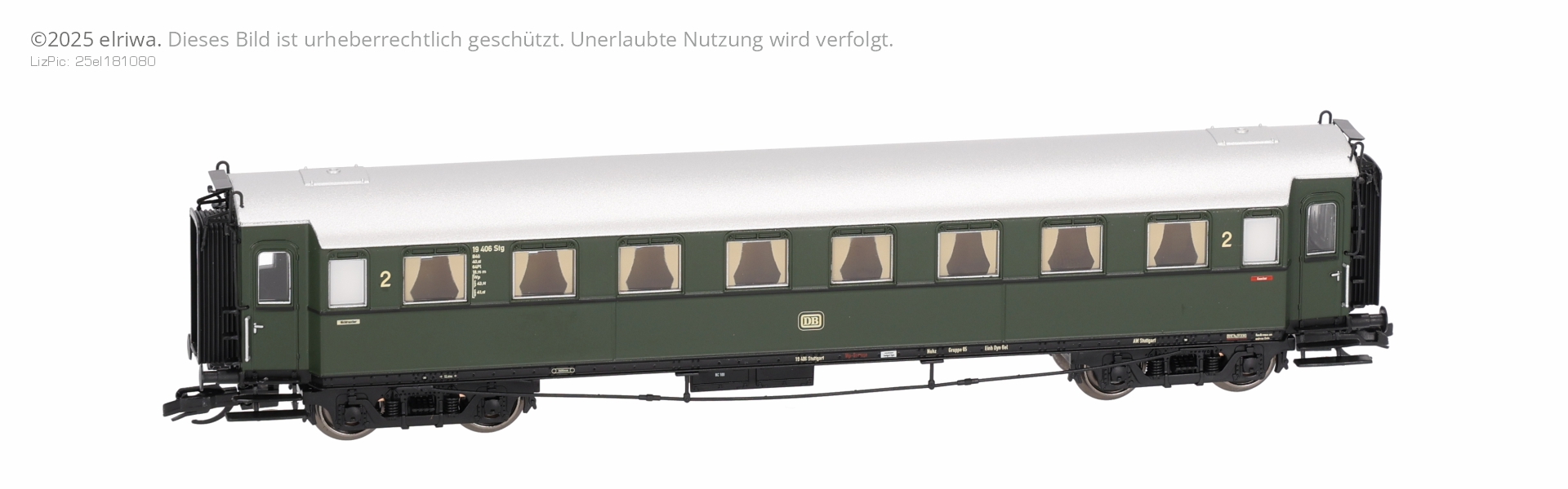 Saxonia 120187 - 2er Set Personenwagen C4üSa07, DB, Ep.III, mit Innenbeleuchtung Saxonia 120187 - 2er Set Personenwagen C4üSa07, DB, Ep.III, mit Innenbeleuchtung