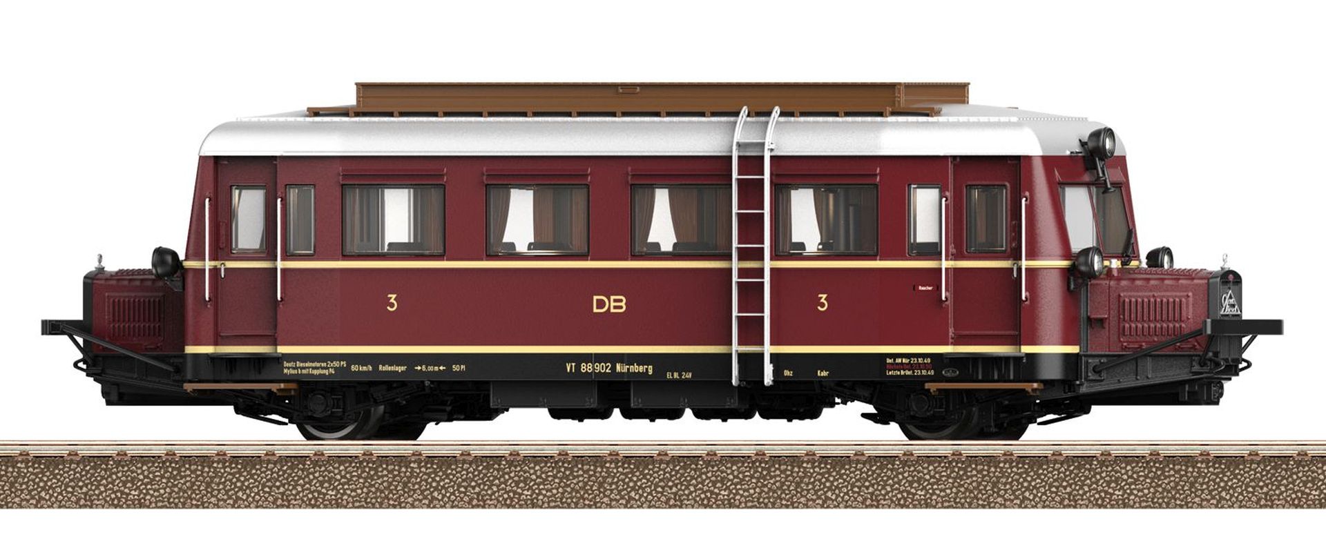 Trix 25135 - Triebwagen Cvt-34 'Wismaer Schienenbus', DB, Ep.III, DC-MFX-Sound