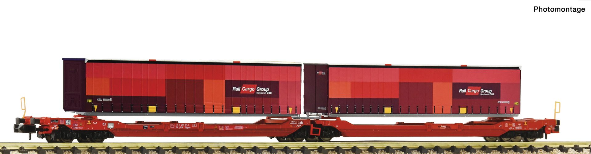 Fleischmann 6660133 - Doppeltaschenwagen T3000e mit RCA Pritschen, RCA, Ep.VI