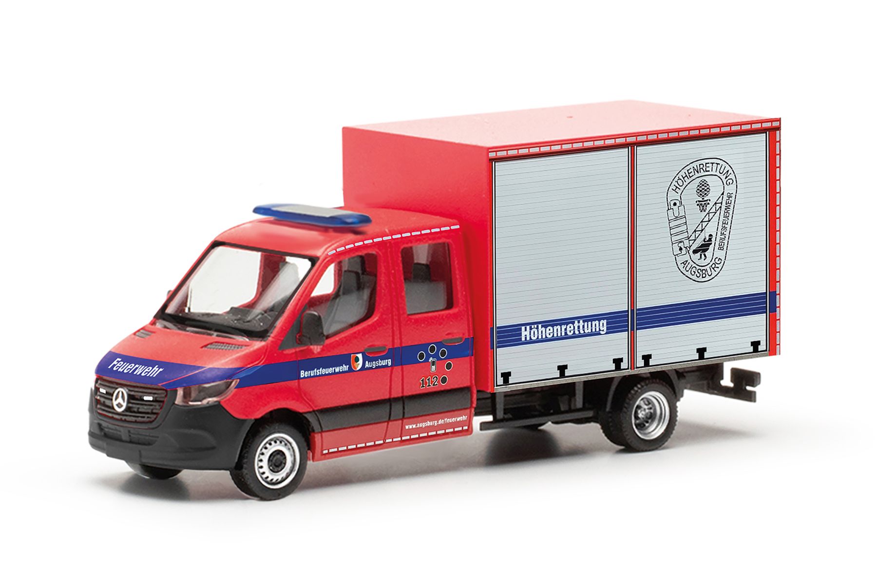 Herpa 097017 - Mercedes-Benz Sprinter 18 Kasten "Feuerwehr Augsburg" (Bayern/Augsburg)