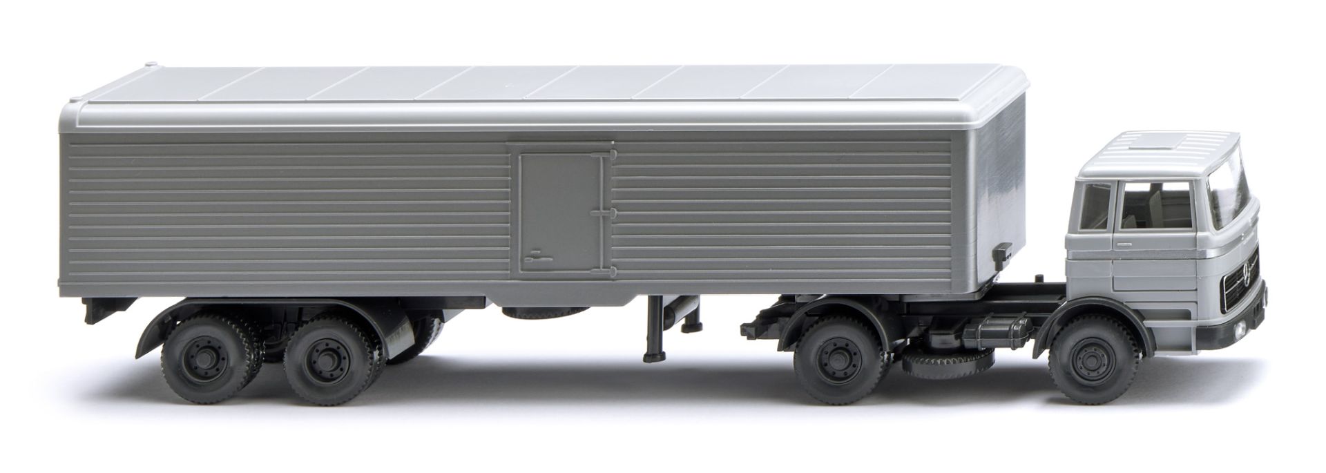 Wiking 055604 - Koffersattelzug (MB 1620) - silbergrau