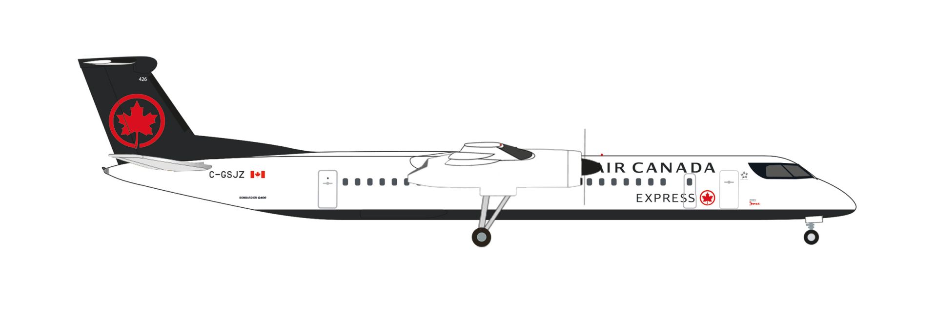 Herpa 538091 - Air Canada Express Bombardier Q400 - C-GSJZ