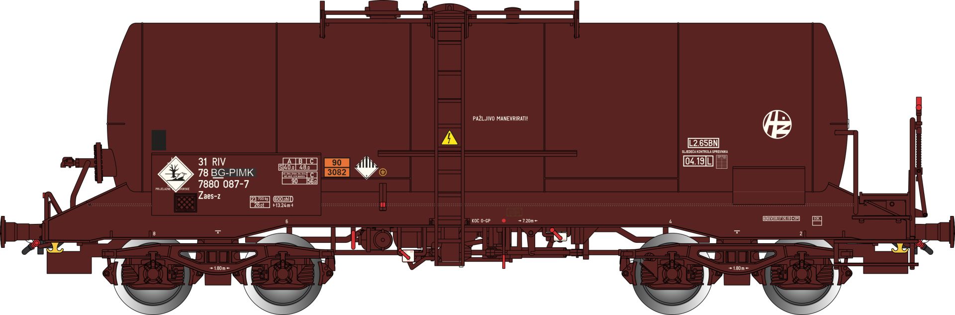 Albert Modell 788026 - Kesselwagen Zaes-z, BG-PIMK, Ep.VI