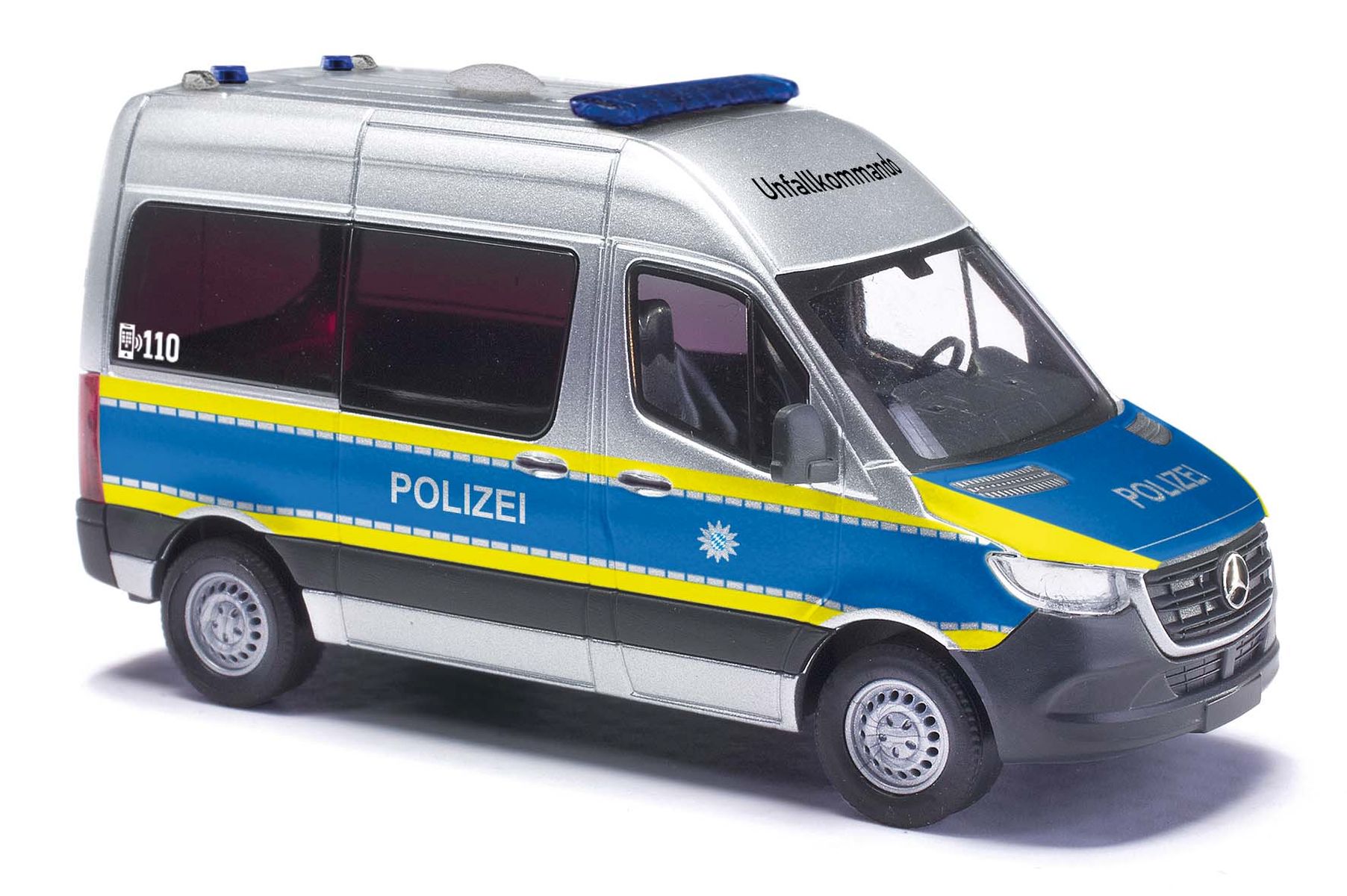 Busch 54057 - MB Sprinter kurz mit HD, Polizei München Unfallkomando, Bj. 2018