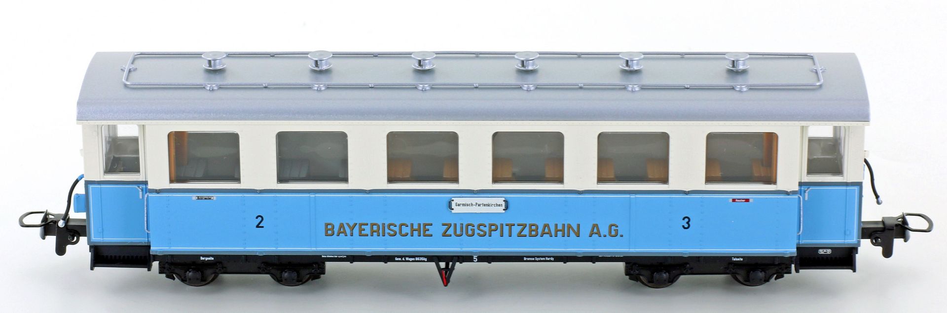 Hobbytrain H43103 - 2er Set Zugspitzbahn Ergänzungswagen, Ep.II-III, H0e
