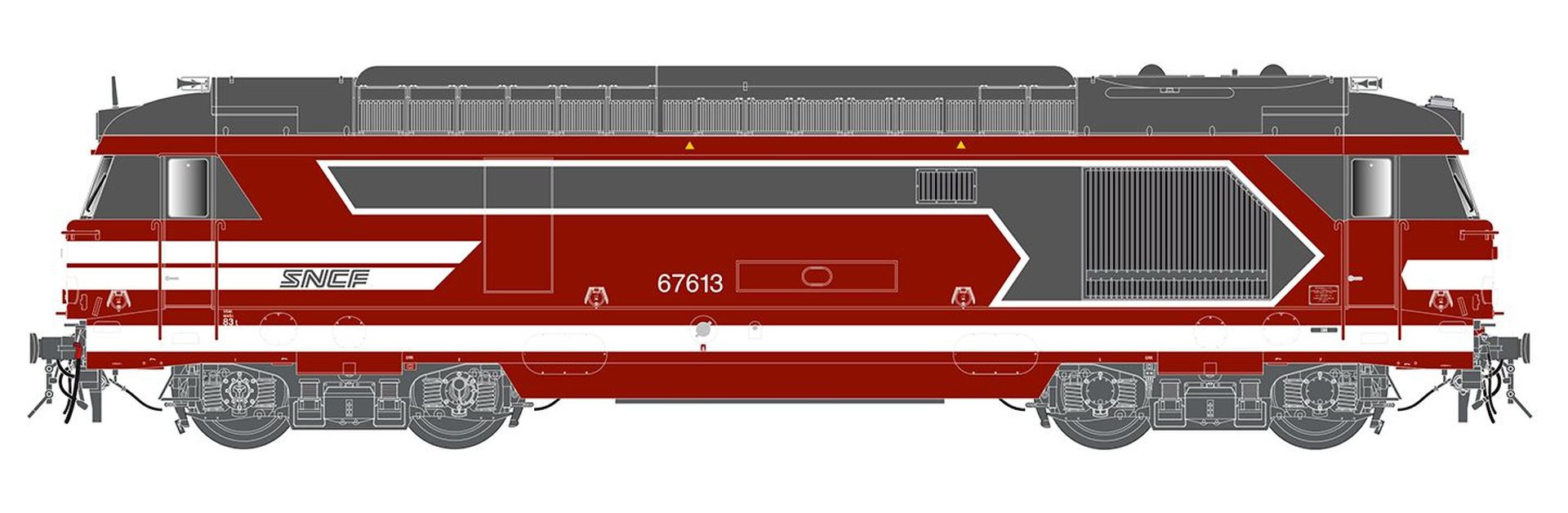 Jouef HJ2464 - Diesellok BB 67613 'Capitole', SNCF, Ep.VI