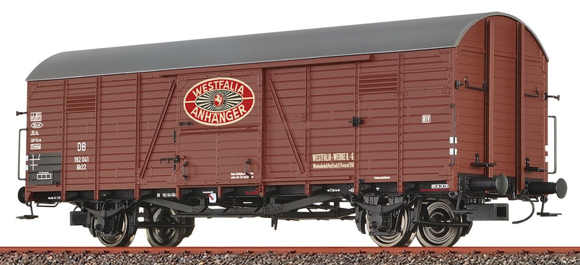 Brawa 50488 - Gedeckter Güterwagen Glr 22, DB, Ep.III 'Westfalia'