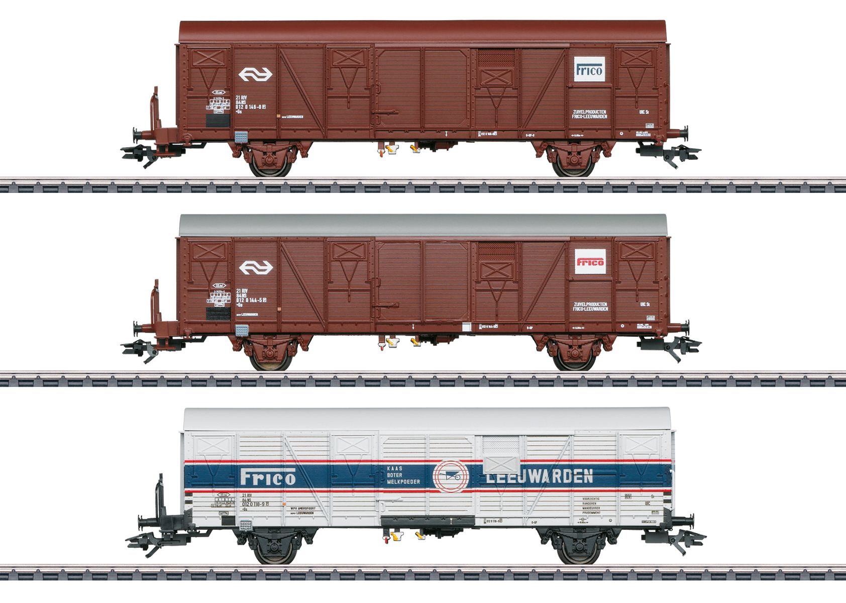 Märklin 47316 - 3er Set gedeckte Güterwagen Gbs 14 'Frico', NS, Ep.IV