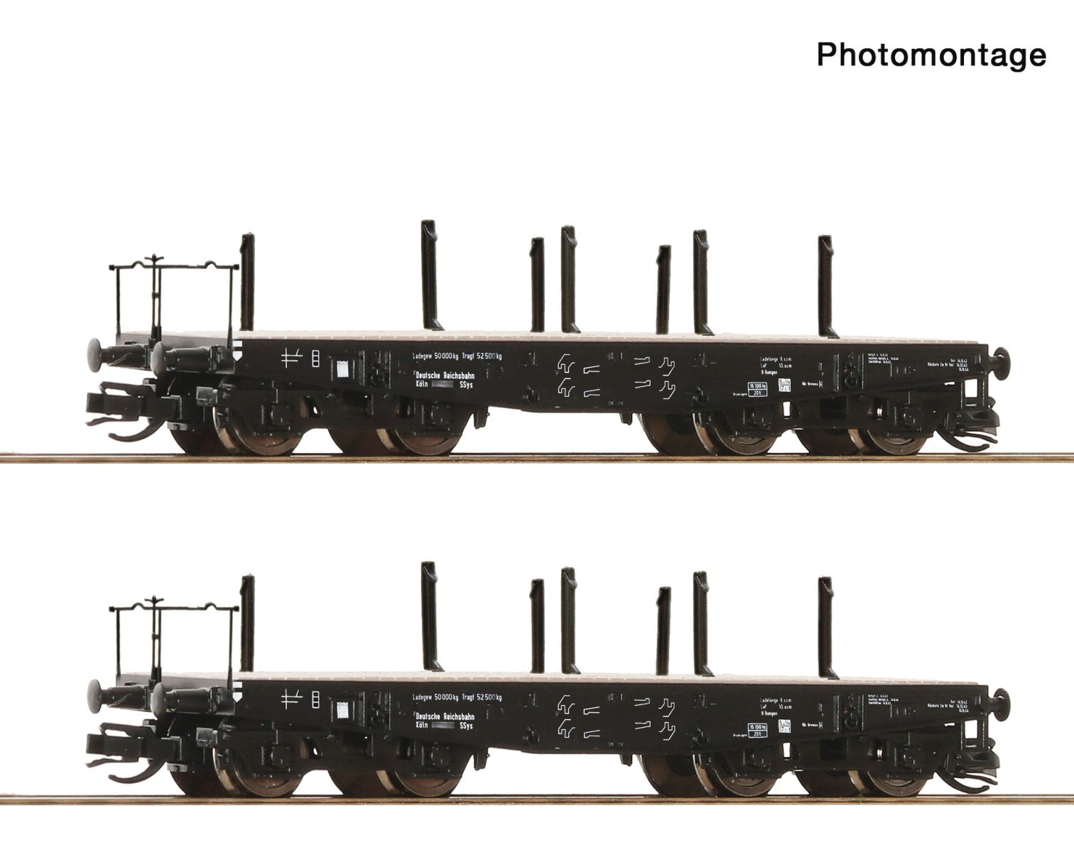 Roco 6680034 - 2er Set Schwerlastwagen Ssys, DRG, Ep.II