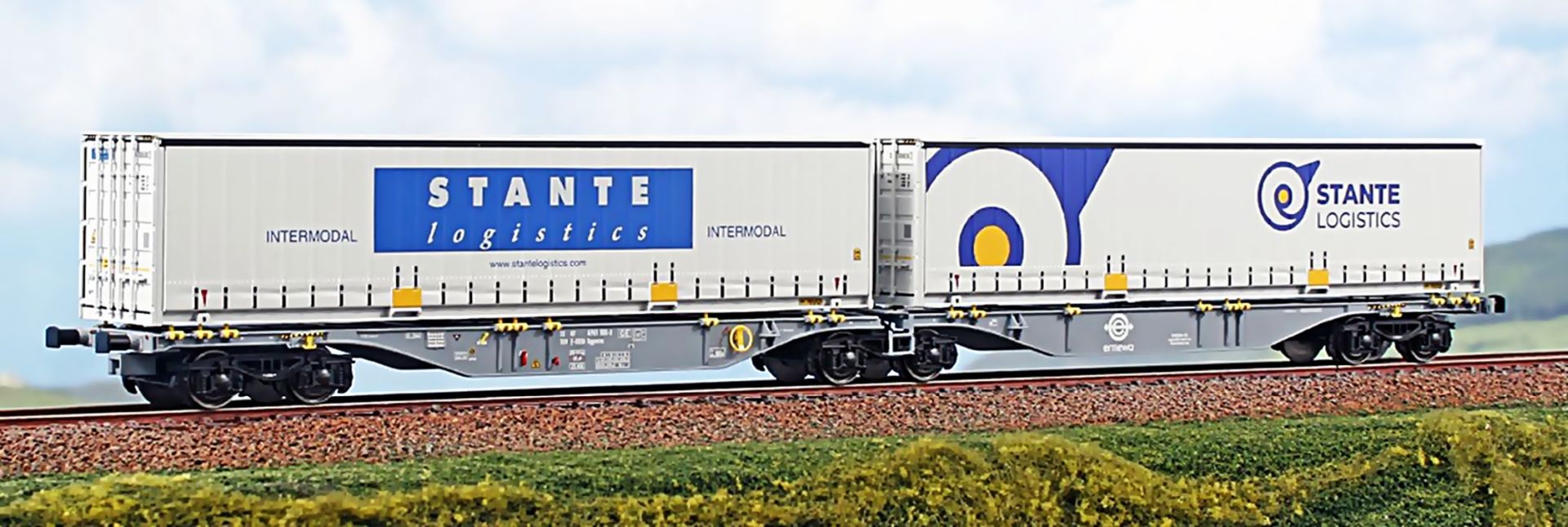 ACME AC 40392 - Containertragwagen Sggmrss 90, Ermewa, Ep.V-VI 'Stante'