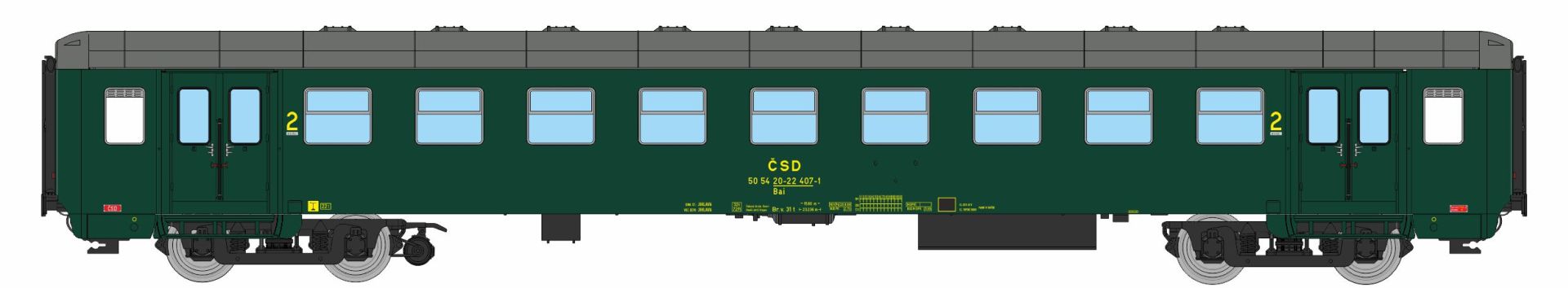 igra 97000034 - Personenwagen Bai Jihlava 2, CSD, Ep.IV