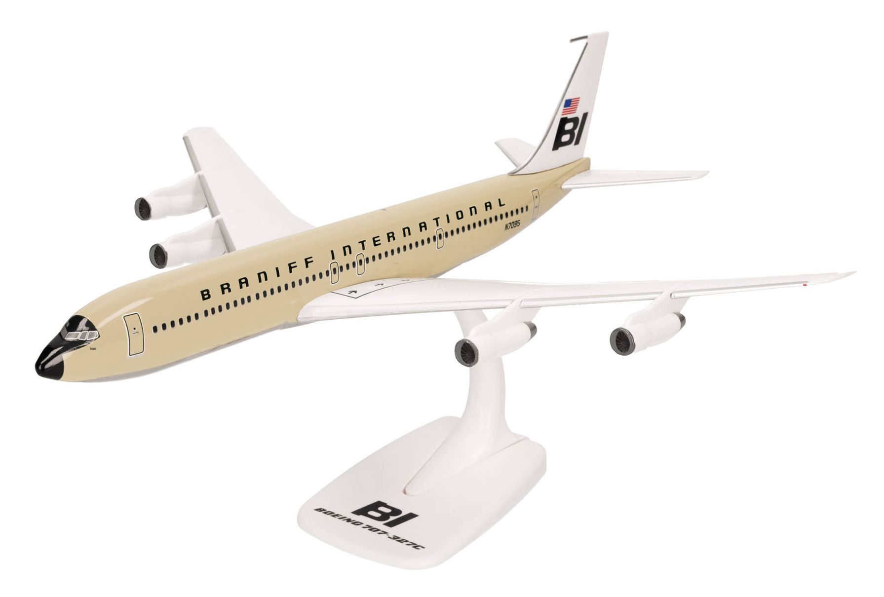 Herpa 614023 - Braniff International Boeing 707-320 - Solid beige