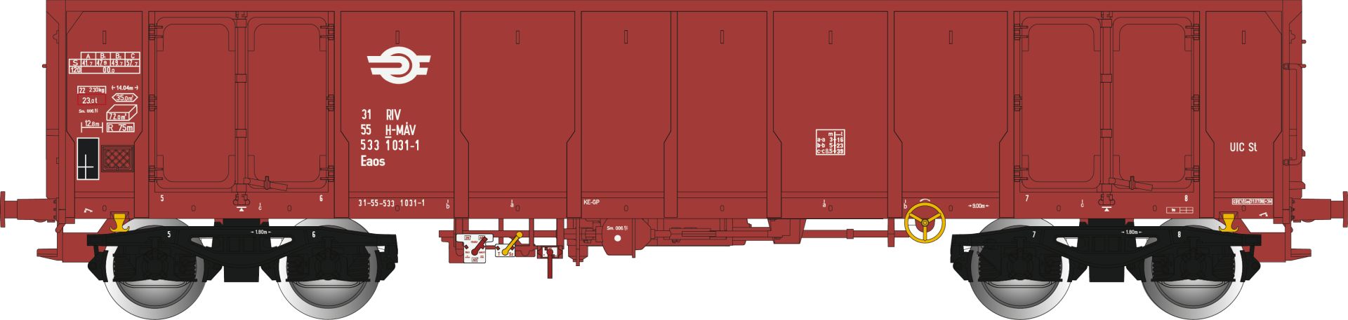 Albert Modell 533005 - Offener Güterwagen Eaos, H-MAV, Ep.VI