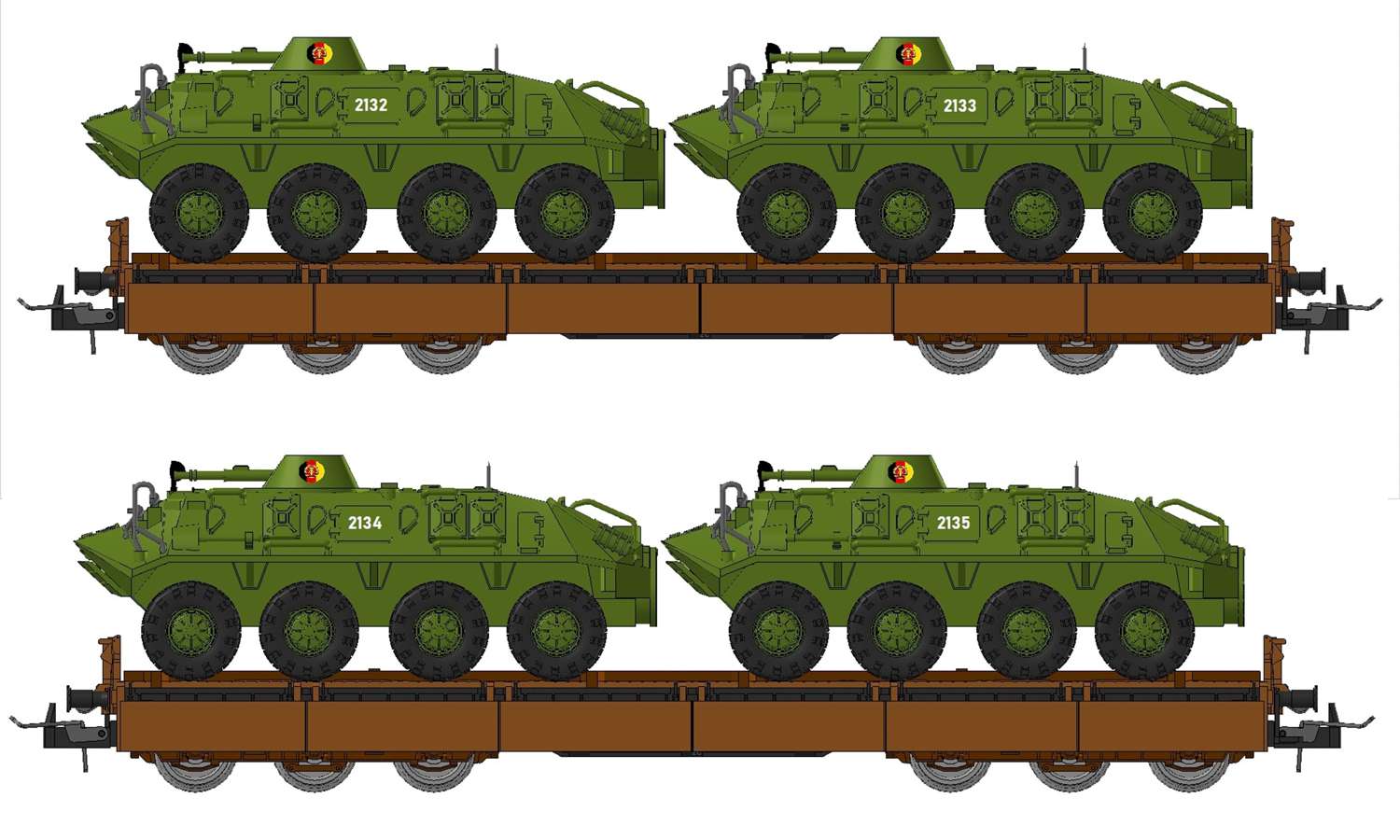 NPE NW 22109 - 2er Set Militärtransport der NVA, DR, Ep.IV, Set 3