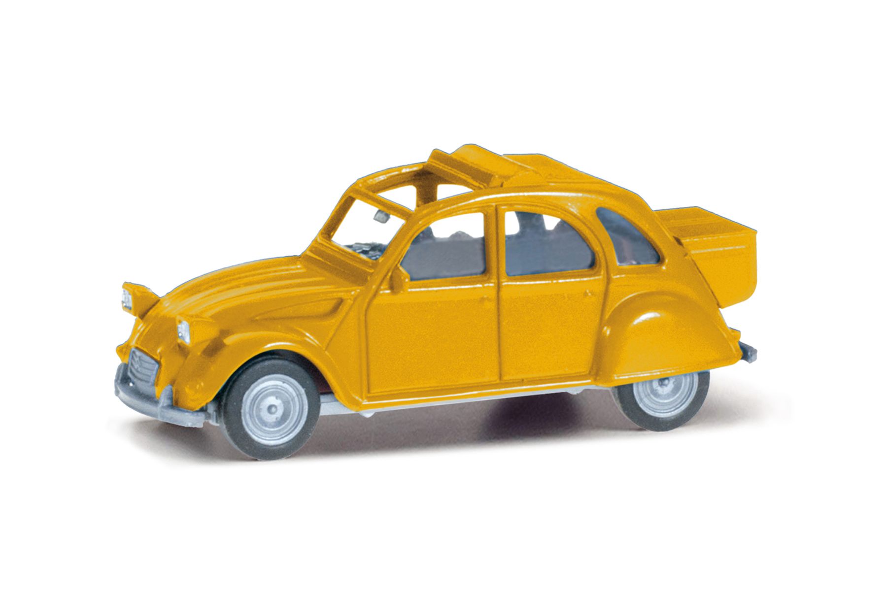 Herpa 027632-006 - Citroen 2CV mit Queue, jaune Mimosa